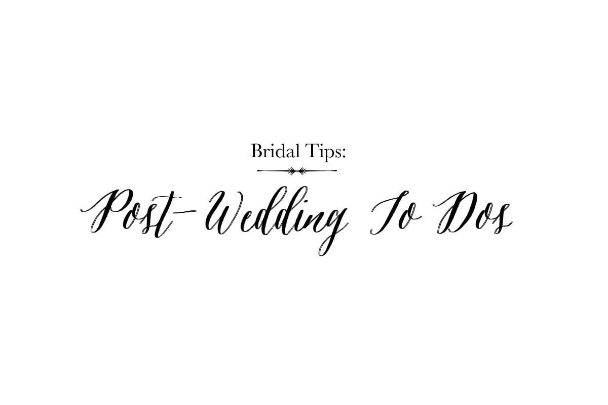 Post Wedding Checklist