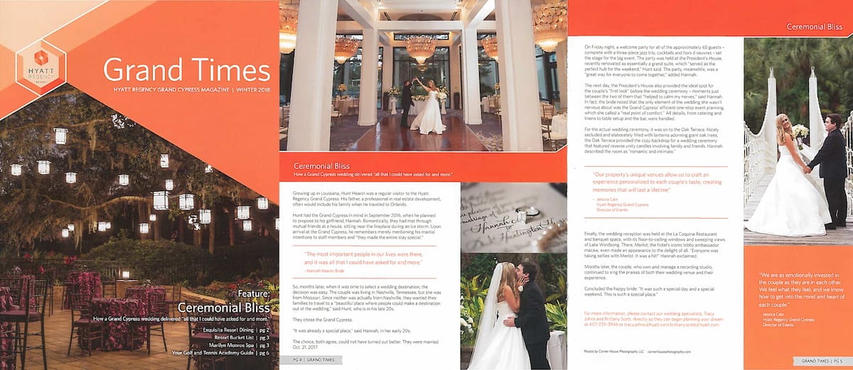 Hyatt Regency Grand Cypress Magazine